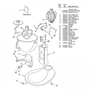 Bild 1 zu Artikel KitchenAid-Ersatzteile Lift-Hebel (Bowl Arm Lifter) für Artisan 1.3 HP, Heavy Duty und Professional (7 Qt.) 